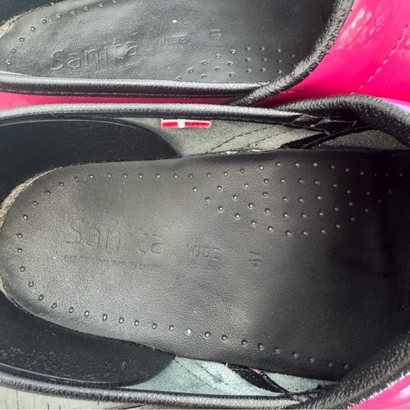 Sanita Clogs Slip On EU Size 41 US Size 10 Fuchsia Patent Leather Round Toe - Picture 12 of 13